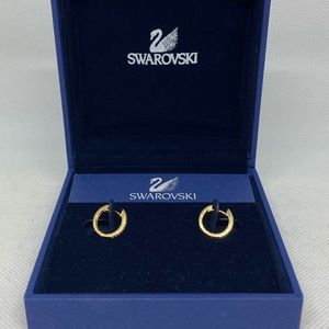 Swarovski Gold Crystal Earrings COA
